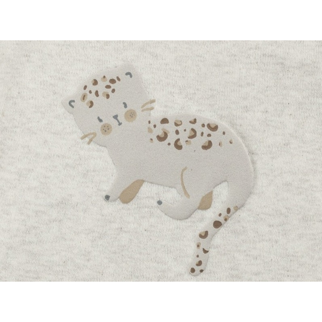 Baby Langarmshirt Jacky beige mit Leoparden Motiv weich und bequem für Babys