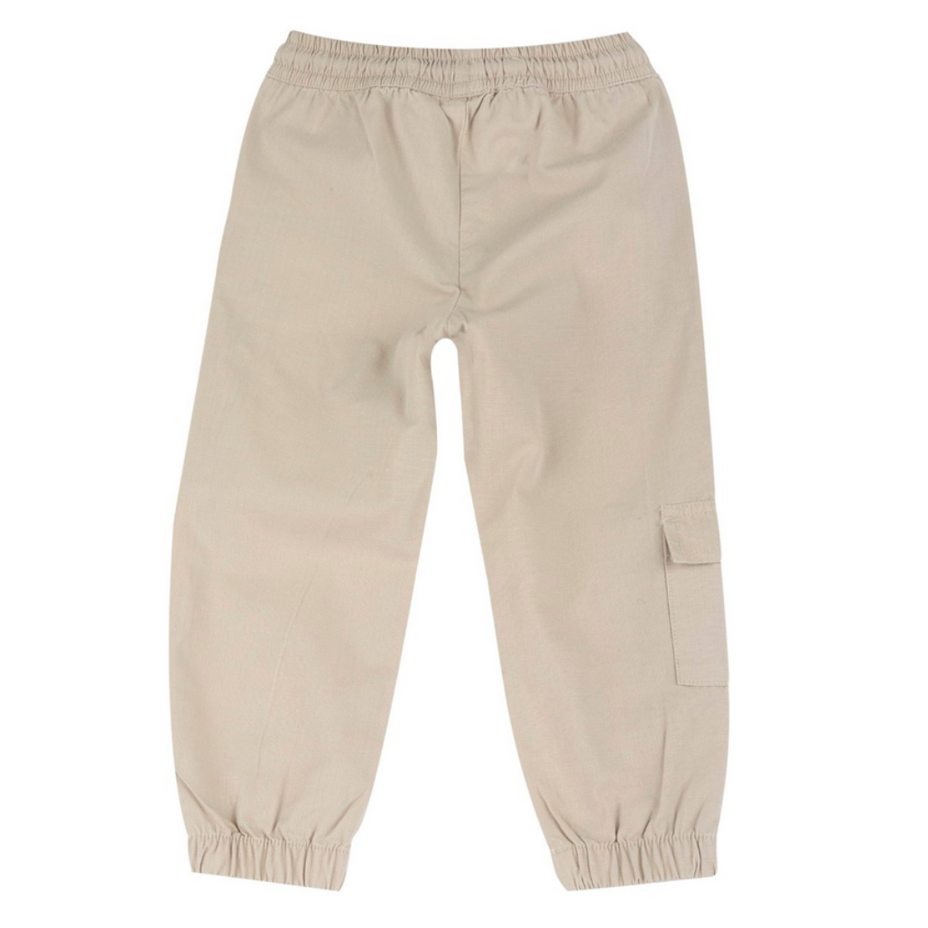 Chicco Kinder Cargo Hose in Beige mit elastischem Bund, Kordelzug und seitlichen Taschen, bequem und funktional für den Alltag